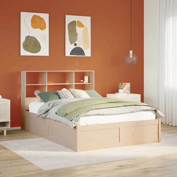 vidaXL Massivholzbett ohne Matratze 140x190 cm Kiefernholz