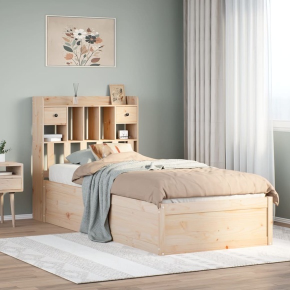 vidaXL Massivholzbett ohne Matratze 100x200 cm Kiefernholz