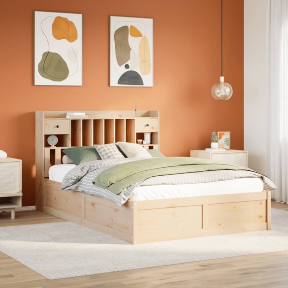 vidaXL Massivholzbett ohne Matratze 140x190 cm Kiefernholz