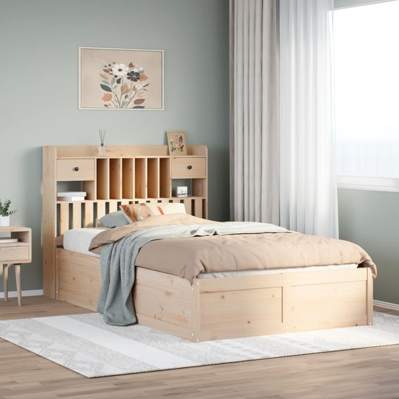 vidaXL Massivholzbett ohne Matratze 120x190 cm Kiefernholz