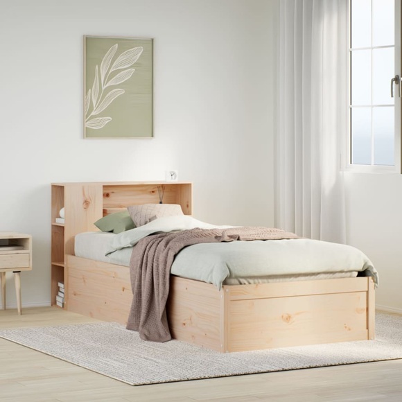 vidaXL Massivholzbett ohne Matratze 100x200 cm Kiefernholz