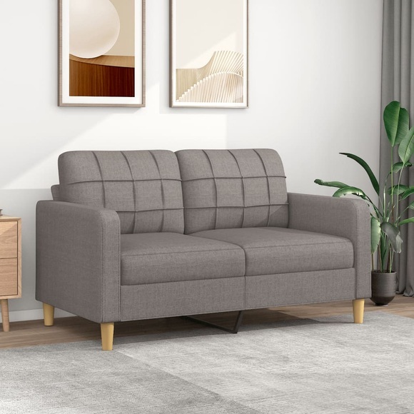 vidaXL B-Ware 2-Sitzer-Sofa Taupe 140 cm Stoff