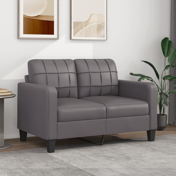 vidaXL B-Ware 2-Sitzer-Sofa Grau 120 cm Kunstleder