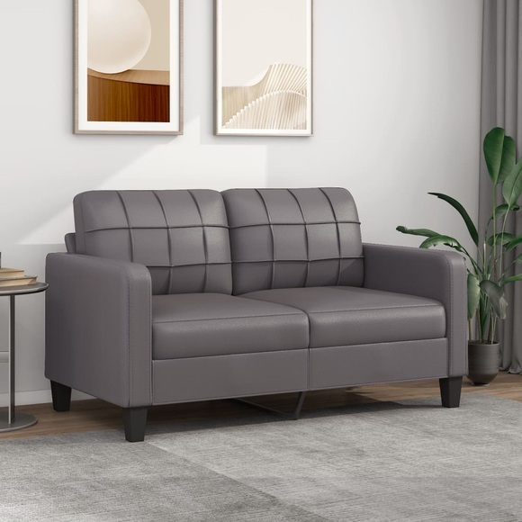 vidaXL B-Ware 2-Sitzer-Sofa Grau 140 cm Kunstleder