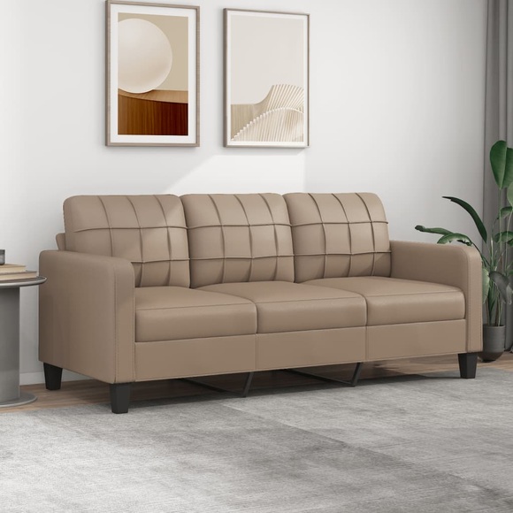 vidaXL B-Ware 3-Sitzer-Sofa Cappuccino-Braun 180 cm Kunstleder