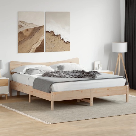 vidaXL Massivholzbett ohne Matratze 160x200 cm Kiefernholz