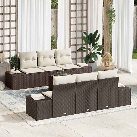 VidaXL - Garten-sofa poly-rattan, One Size, Braun