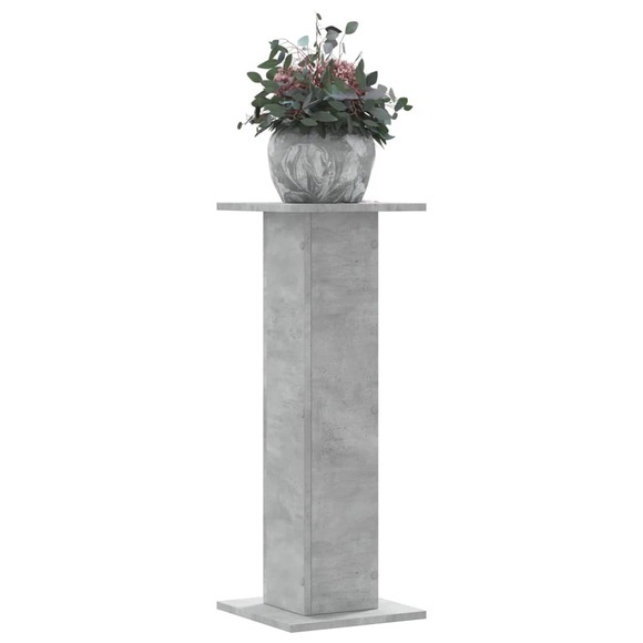 vidaXL Pflanzenständer 2 Stk. Betongrau 30x30x80 cm Holzwerkstoff