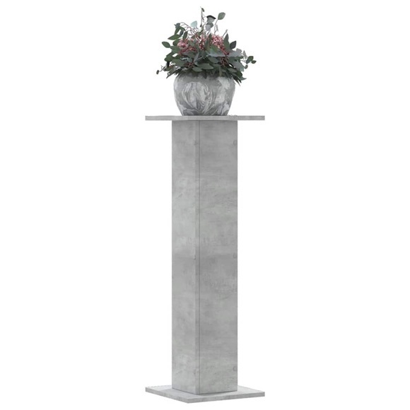 vidaXL Pflanzenständer 2 Stk. Betongrau 30x30x95 cm Holzwerkstoff