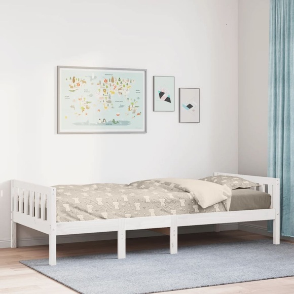 vidaXL Kinderbett ohne Matratze Weiß 80x200 cm Massivholz Kiefer