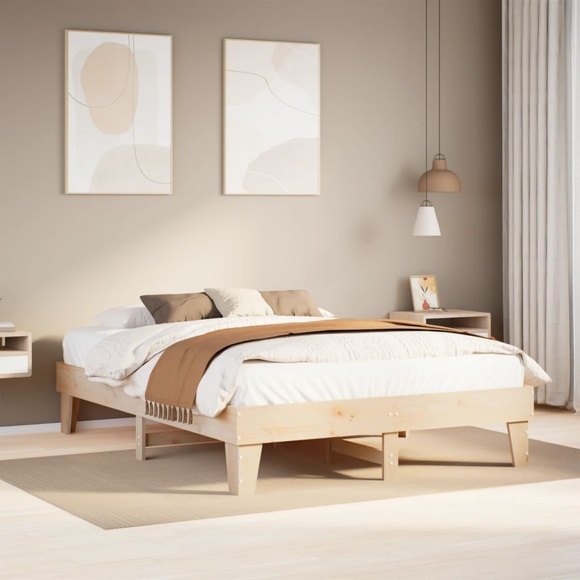 vidaXL Massivholzbett ohne Matratze 160x200 cm Kiefernholz