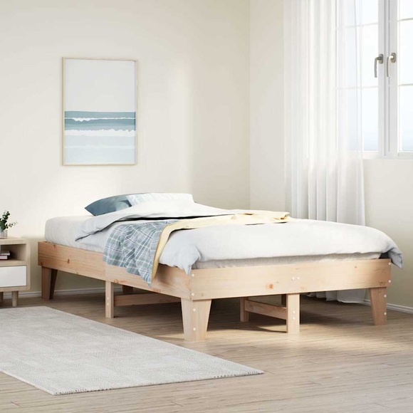 vidaXL Massivholzbett ohne Matratze 120x200 cm Kiefernholz