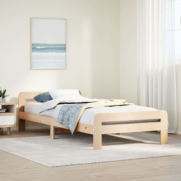 vidaXL Massivholzbett ohne Matratze 100x200 cm Kiefernholz