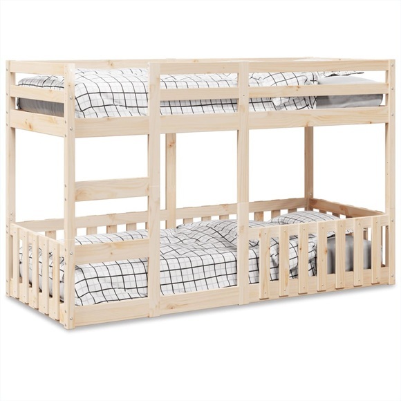 vidaXL Etagenbett 90x190 cm Massivholz Kiefer
