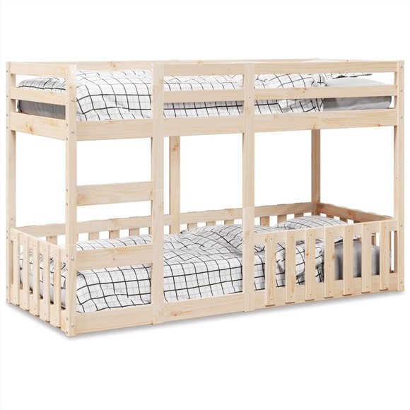 vidaXL Etagenbett 75x190 cm Massivholz Kiefer