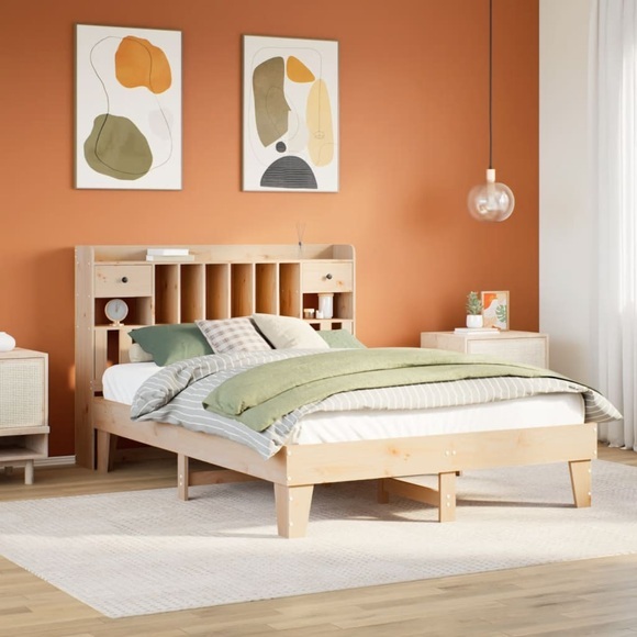 vidaXL Massivholzbett ohne Matratze 160x200 cm Kiefernholz