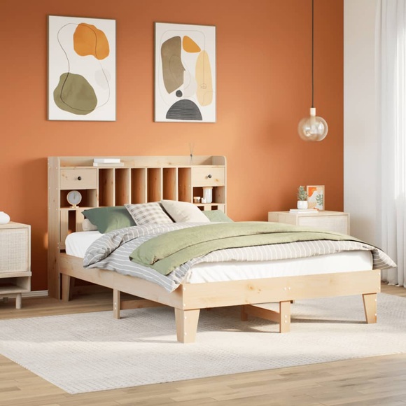 vidaXL Massivholzbett ohne Matratze 150x200 cm Kiefernholz