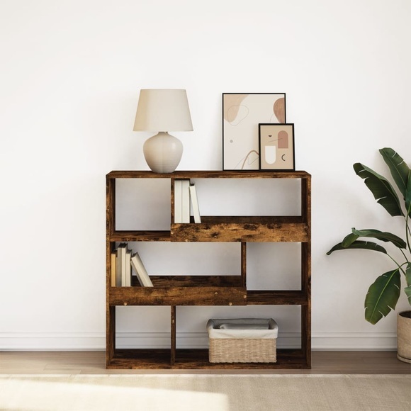 vidaXL Bücherregal/Raumteiler Räuchereiche 100x33x94,5 cm