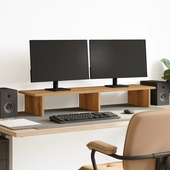 vidaXL Monitorständer Artisan-Eiche 100x27x15 cm Holzwerkstoff