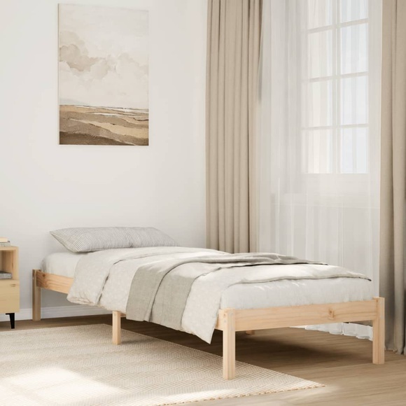 vidaXL Massivholzbett Extra Lang ohne Matratze 80x220 Kiefernholz