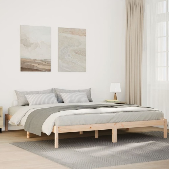 vidaXL Massivholzbett Extra Lang ohne Matratze 180x210 Kiefernholz