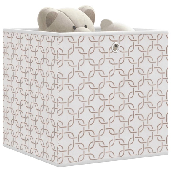 vidaXL Faltboxen 4 Stk. Creme 32x32x32 cm Vlies
