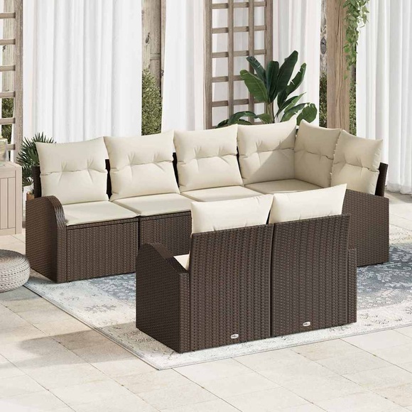 VidaXL - Garten-lounge-set poly-rattan, One Size, Braun