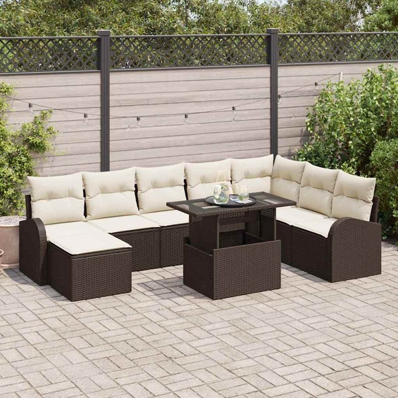 VidaXL - Gartenmöbel poly-rattan, One Size, Braun