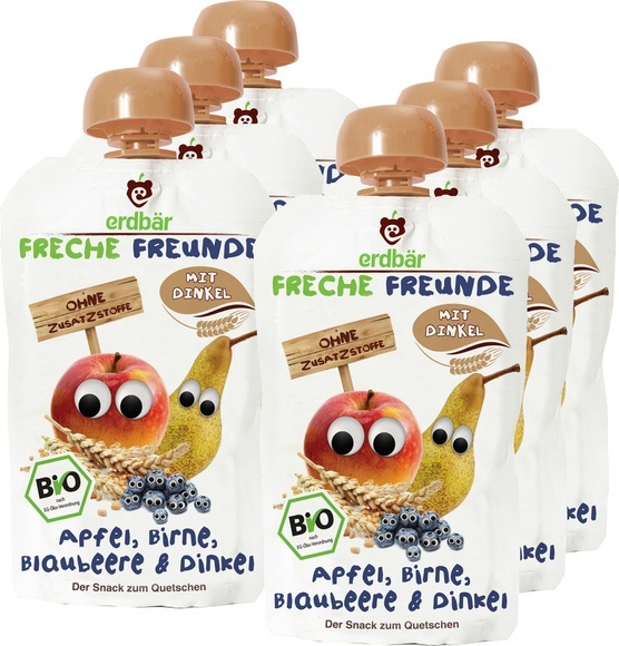 erdbär Freche Freunde Obst mit Getreide Quetschies