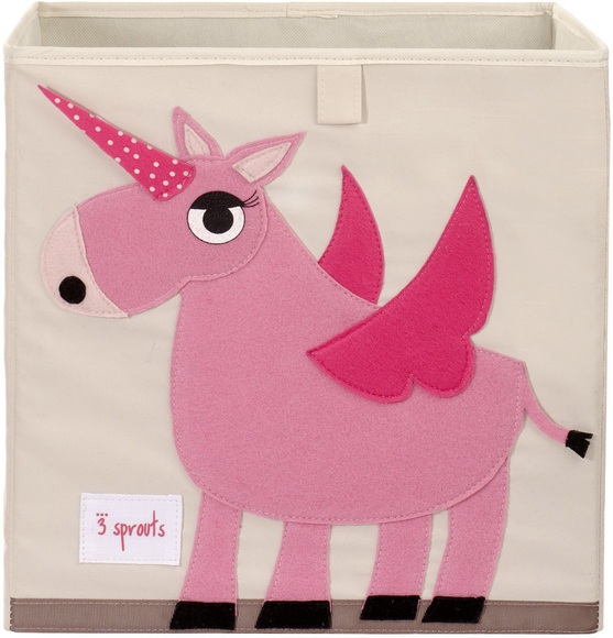 3 SPROUTS Spielzeugbox Einhorn