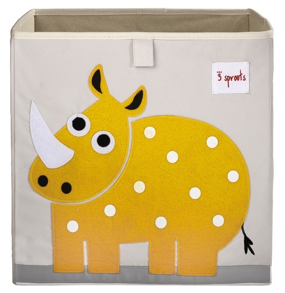 3 SPROUTS Spielzeugbox Rhinozeros