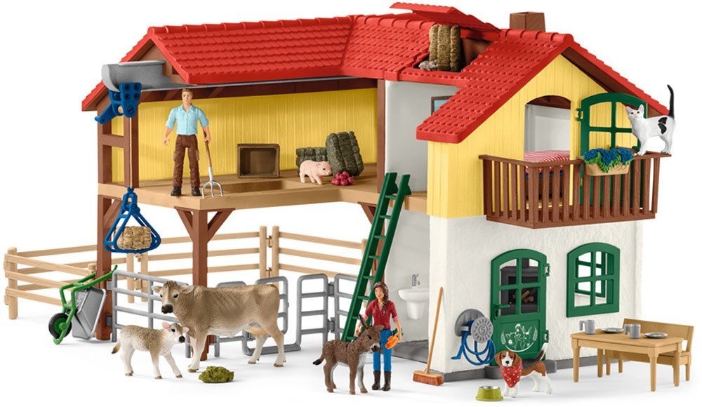 SCHLEICH Farm World Set Bauernhaus mit Stall und Tieren