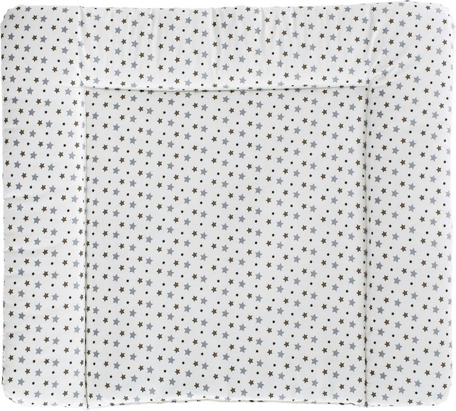 Träumeland Wickelauflage Sterne Grau PVC-frei, 75 x 85 cm