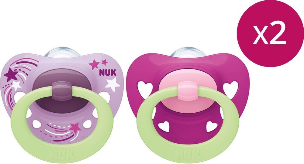 NUK Signature Night Silikon-Nuggi lila