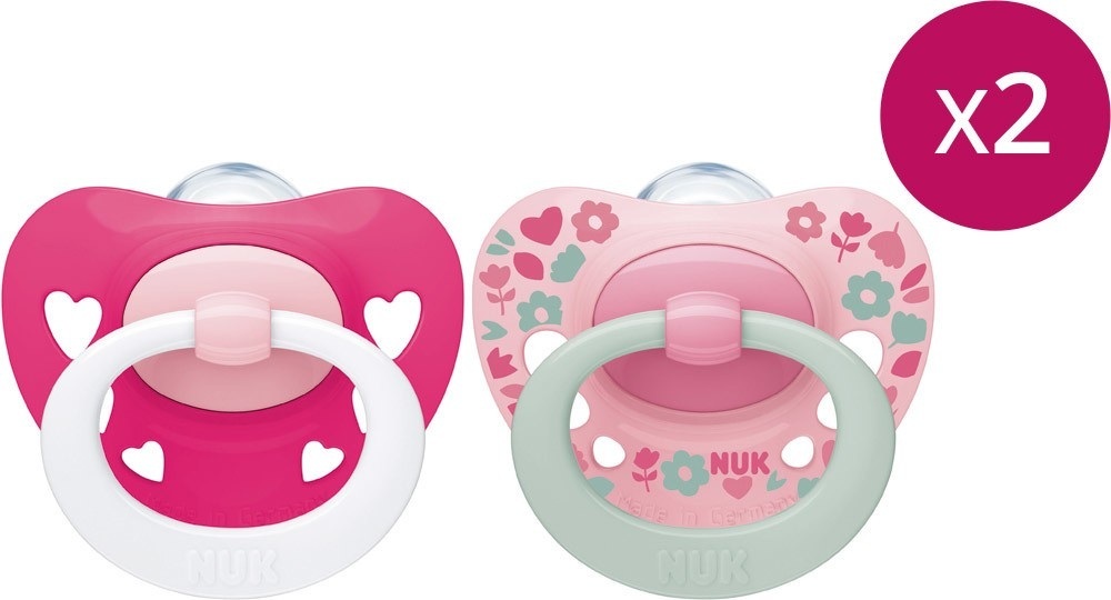 NUK Signature Silikon-Nuggi pink & rosa