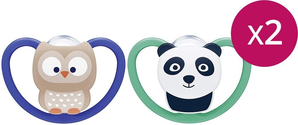 NUK Space Nuggi Eule & Panda