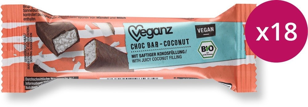 Veganz Schokoladen-Riegel Kokosnuss
