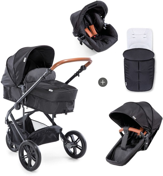 hauck Pacific 3 Shop N Drive Set Caviar - schwarz