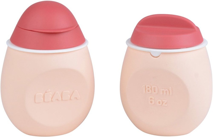 BEABA BabySqueez Set 2 x 180 ml pink