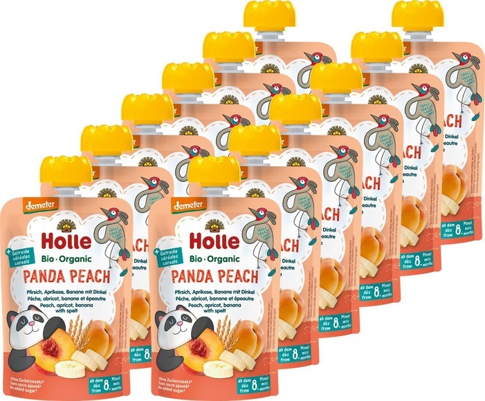 Demeter Holle Frucht Beutel Panda Peach Pouchy +8 Monate