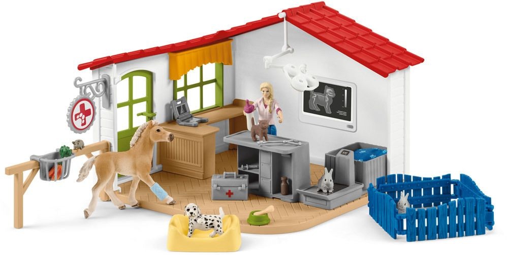 Schleich 42502 Tierarzt-Praxis mit Haustieren