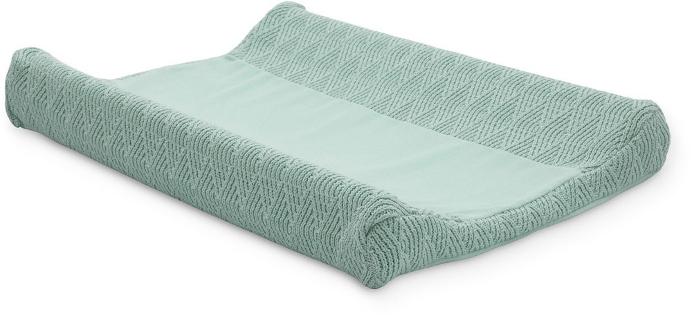 jollein Wickelkissenüberzug River knit ash green 50x70cm - grün - Gr.50x70 cm