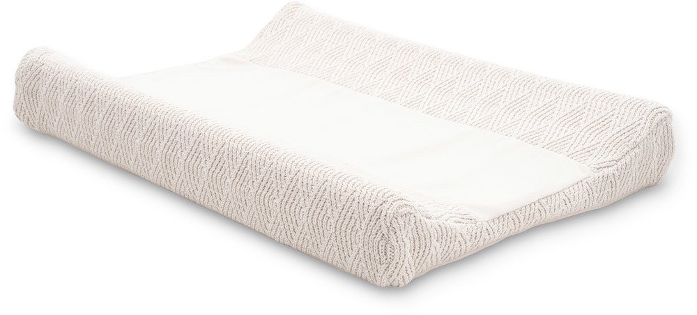 jollein Wickelkissenüberzug River knit cream white 50x70cm - beige - Gr.50x70 cm