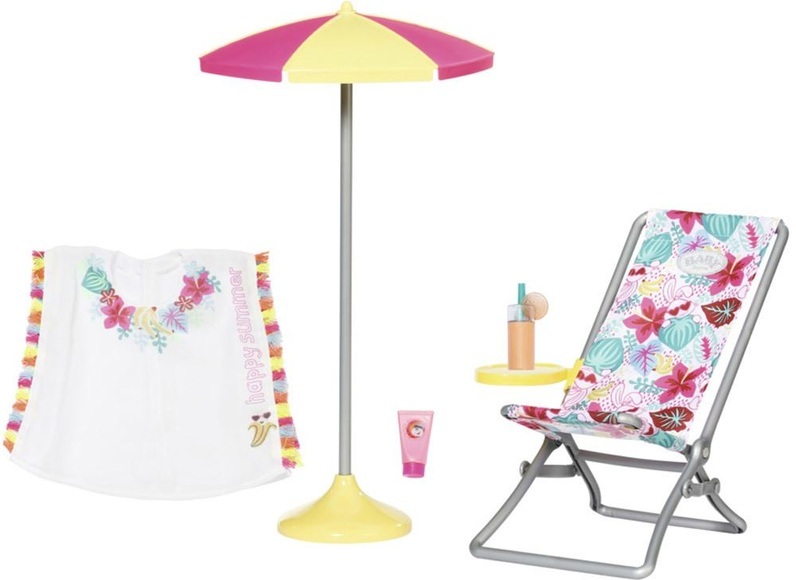 Zapf Creation BABY born® Holiday Liegestuhl Set