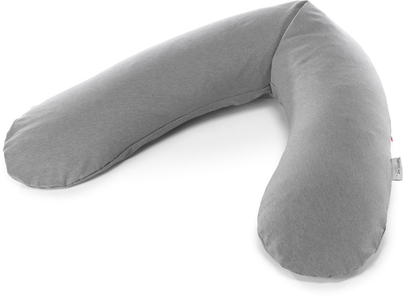Theraline Stillkissenbezug DAS ORIGINAL - JERSEY MELANGE (190cm) in mittelgrau