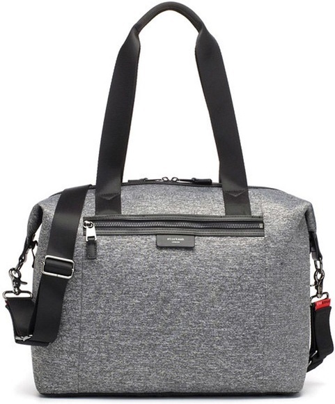 storksak Wickeltasche Stevie Luxe Scuba Grey Marl - grau