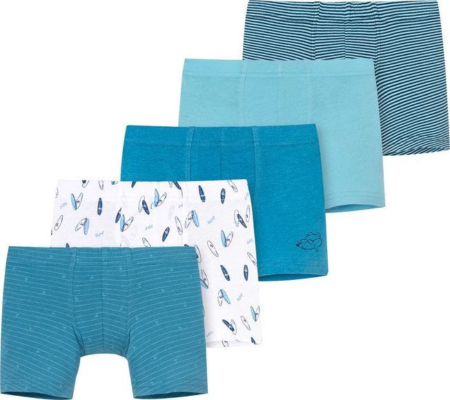 Schiesser 5er-Pack Boxershorts Rat Henry/Palmen/Surfbretter