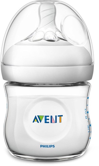 Philips Avent Natural Flasche SCF030/17, 125ml, 1 Stück, transparent - Gr.bis 125ml