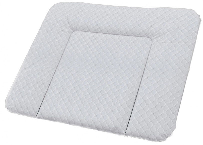 Rotho Babydesign Wickelauflage Royal grau gesteppt 72 x 85cm