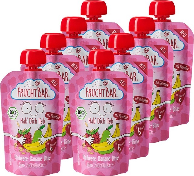 FruchtBar Quetschbeutel 'Hab' dich lieb'